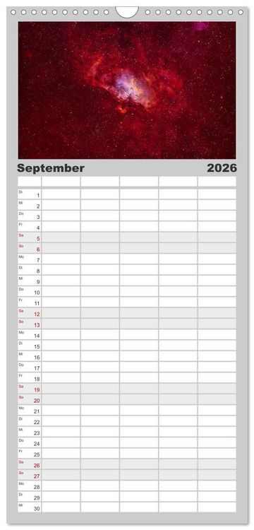 Produktbild: Familienplaner 2026 - Wunder der Milchstra&szlig;e mit 5 Spalten (Wandkalender, 21 x 45 cm) CALVENDO