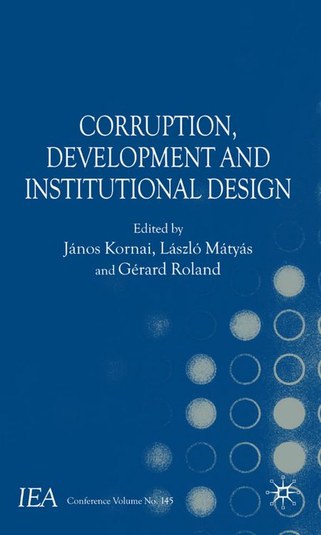 Produktbild: Corruption, Development and Institutional Design