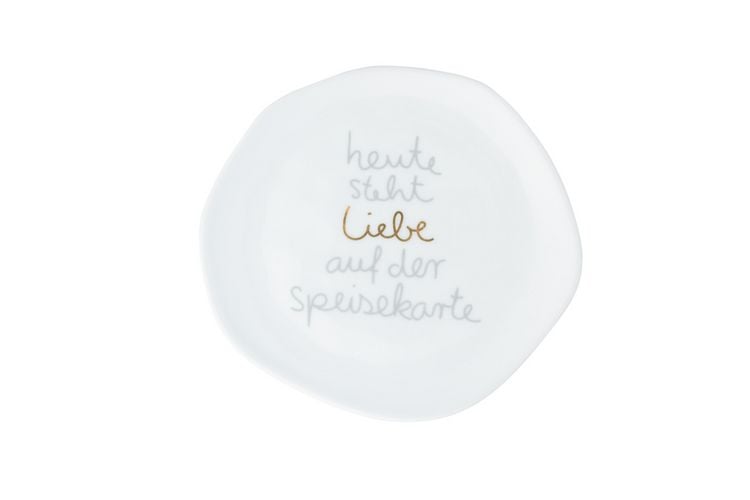 Produktbild: R&auml;der Kleiner Teller "Heute steht Liebe auf&hellip;"