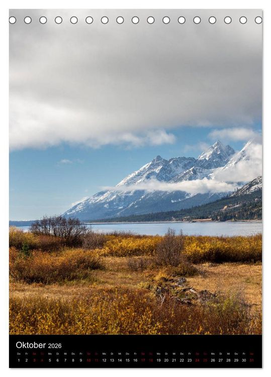 Produktbild: Teton Range - Der Grand Teton National Park (Tischkalender 2026 DIN A5 hoch), CALVENDO Monatskalender