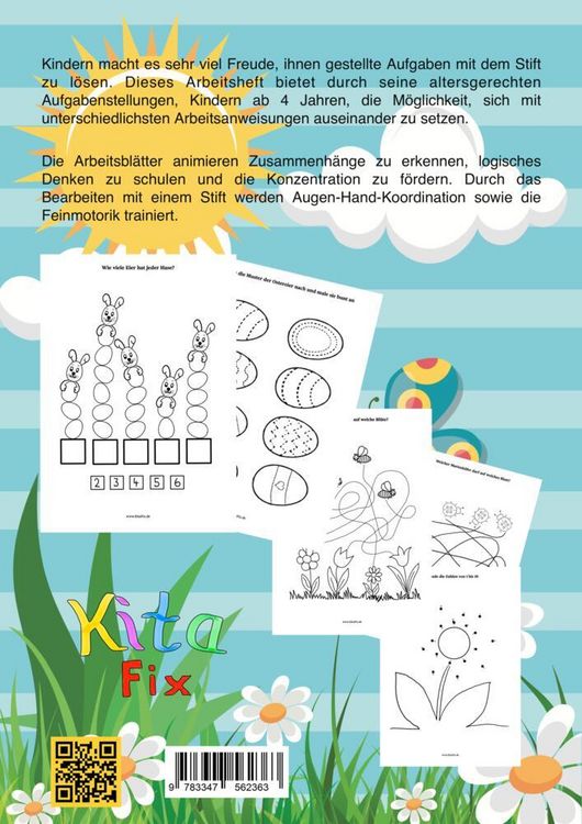 Produktbild: KitaFix-Kreativ: Arbeitsbl&auml;tter Ostern & Fr&uuml;hling (50 Ideen f&uuml;r Vorschule und Portfolio in Kindergarten und Kita)