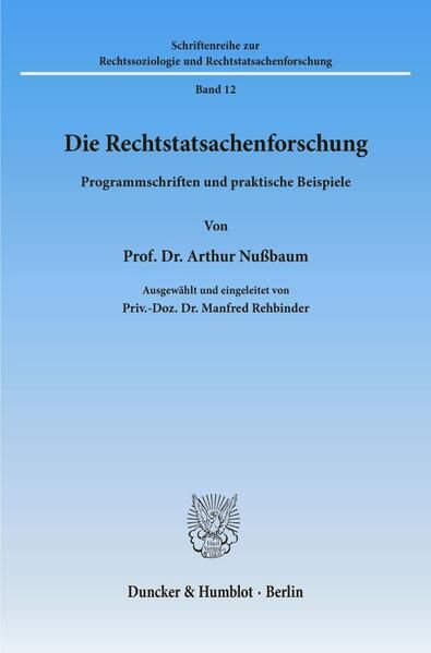 Produktbild: Die Rechtstatsachenforschung.