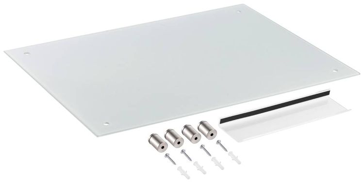 Produktbild: SpeaKa Professional Glas-Magnetboard SP-BWM-200 (B x H) 600 mm x 450 mm Wei&szlig; glatt Inkl. Ablageschale