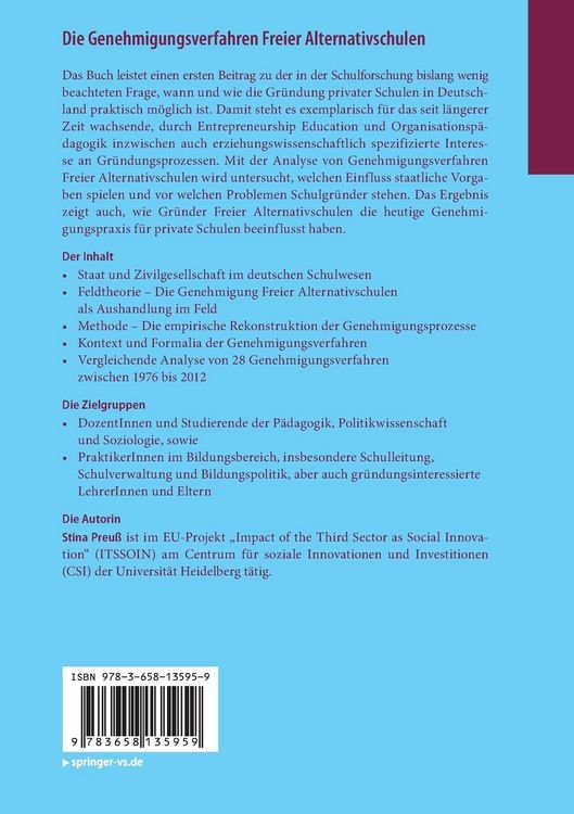 Produktbild: Die Genehmigungsverfahren Freier Alternativschulen