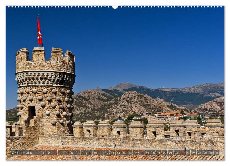 Produktbild: Ausflugziele um Madrid (hochwertiger Premium Wandkalender 2026 DIN A2 quer), Kunstdruck in Hochglanz