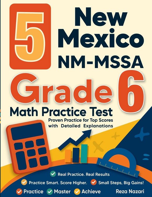 Produktbild: 5 New Mexico NM-MSSA Grade 6 Math Practice Tests