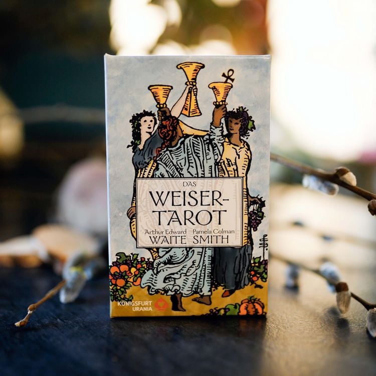 Produktbild: Das Weiser-Tarot - Tarot von A.E. Waite in den urspr&uuml;nglichen Aquarellfarben (78 Karten illustriert von Pamela Colman Smith mit Booklet)