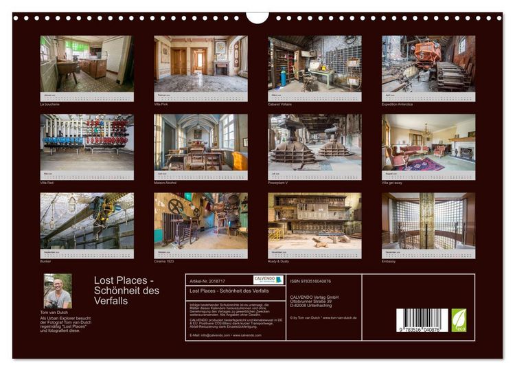Produktbild: Lost Places - Sch&ouml;nheit des Verfalls (Wandkalender 2026 DIN A3 quer), CALVENDO Monatskalender