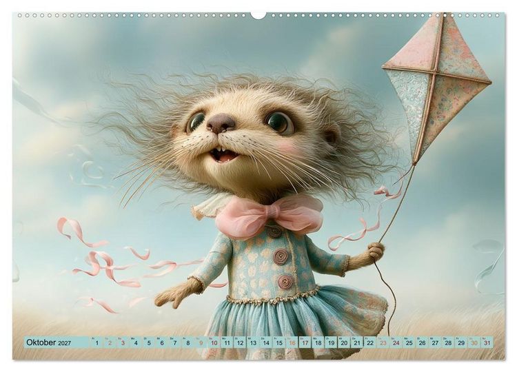 Produktbild: Vom Gl&uuml;ck, ein kleiner Otter zu sein (Wandkalender 2027 DIN A2 quer), CALVENDO Monatskalender