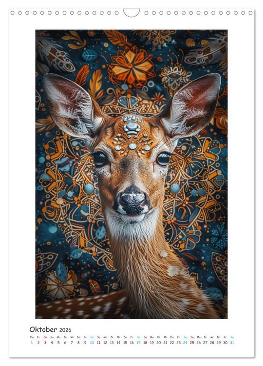 Produktbild: Magische Tiergeister (Wandkalender 2026 DIN A3 hoch), CALVENDO Monatskalender