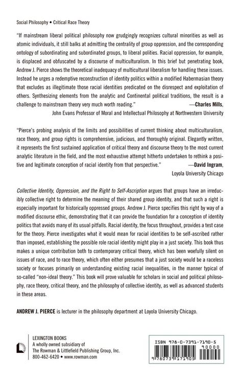 Produktbild: Collective Identity, Oppression, and the Right to Self-Ascription