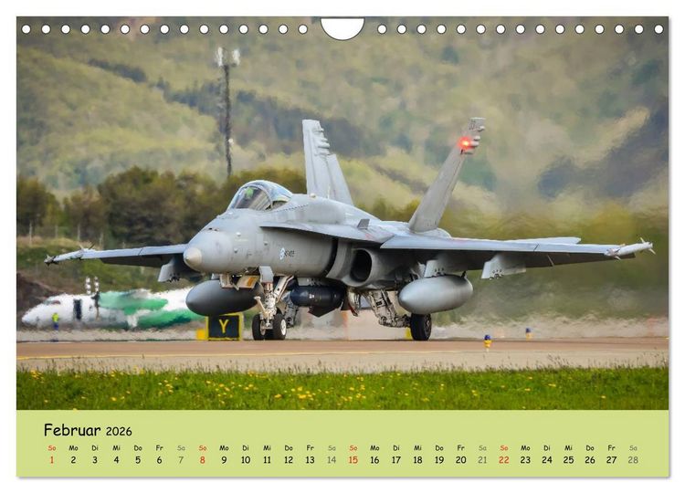 Produktbild: Luft&uuml;berlegenheit - Kampfjets in Aktion (Wandkalender 2026 DIN A4 quer), CALVENDO Monatskalender