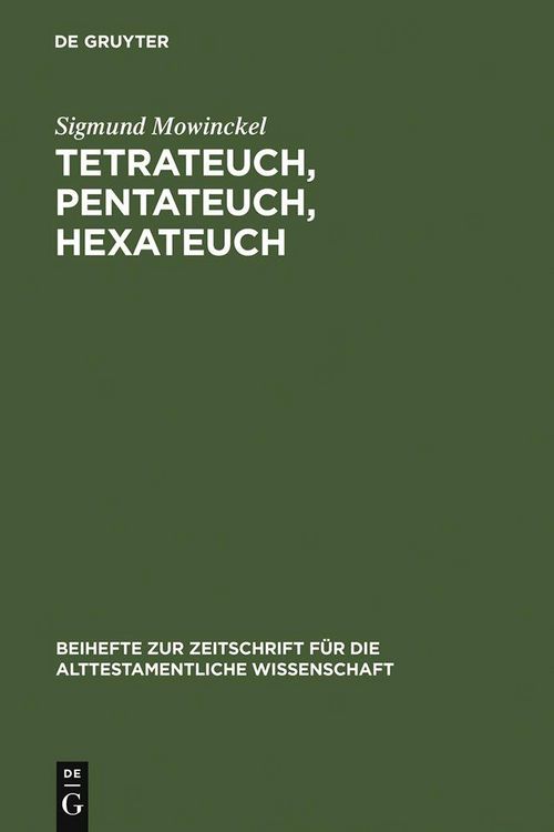 Produktbild: Tetrateuch, Pentateuch, Hexateuch