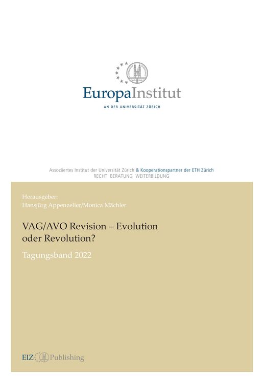 Bild vom Artikel VAG/AVO Revision - Evolution oder Revolution? vom Autor Hansjürg Appenzeller