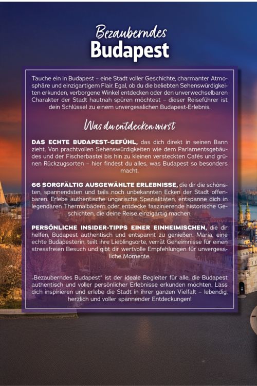 Produktbild: Bezauberndes Budapest - 66 unvergleichliche Erlebnisse Dein kompakter Reisef&uuml;hrer