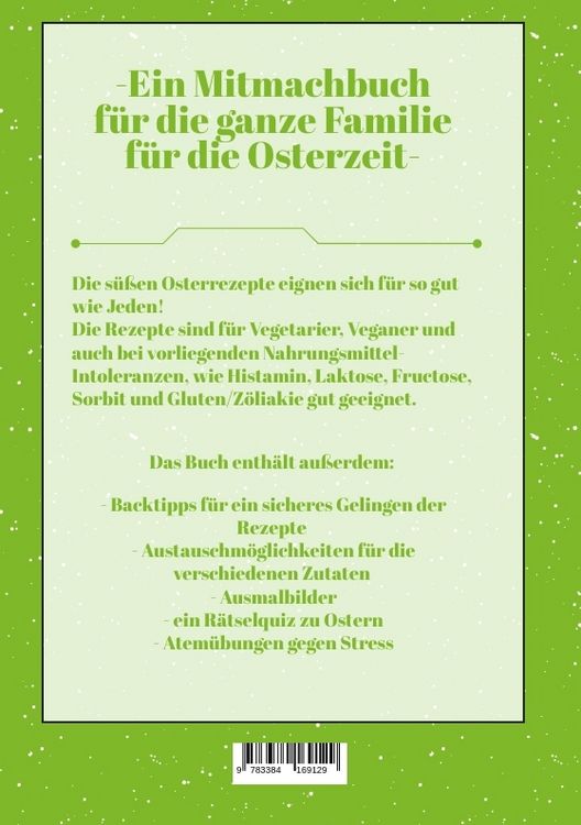 Produktbild: S&uuml;&szlig;e Rezepte, Ausmalbilder, R&auml;tselquiz und Entspannungs&uuml;bungen in der Osterzeit