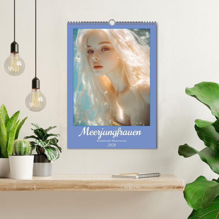 Produktbild: Meerjungfrauen - Bezaubernde Wasserwesen (Wandkalender 2026 DIN A3 hoch), CALVENDO Monatskalender