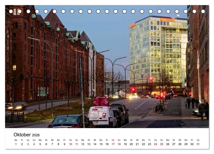 Produktbild: Hamburger Ansichten (Tischkalender 2026 DIN A5 quer), CALVENDO Monatskalender