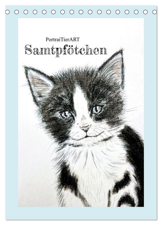 Produktbild: PortraiTierART Samtpf&ouml;tchen (Tischkalender 2026 DIN A5 hoch), CALVENDO Monatskalender