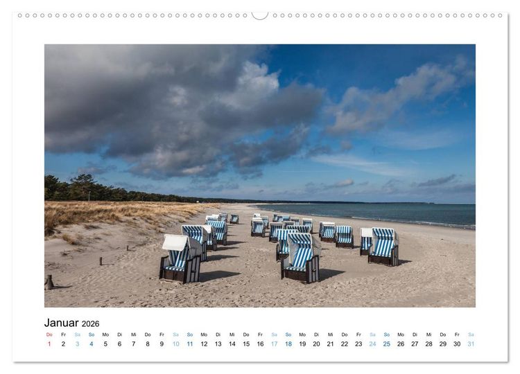 Produktbild: Fischland - Dar&szlig; - Zingst: Zwischen Meer und Bodden (hochwertiger Premium Wandkalender 2026 DIN A2 quer), Kunstdruck in Hochglanz