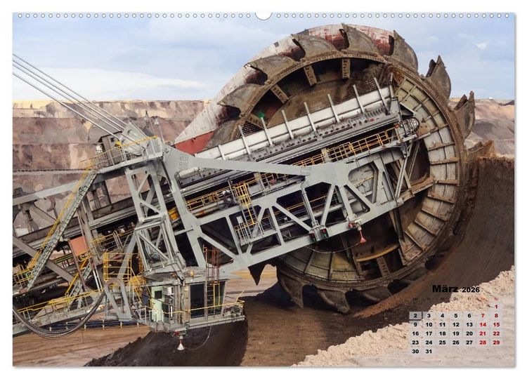 Produktbild: Giganten im Tagebau Garzweiler II (Wandkalender 2026 DIN A2 quer), CALVENDO Monatskalender