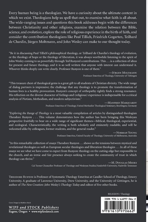 Produktbild: Exploring the Range of Theology