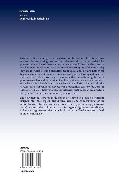 Produktbild: Spin Dynamics in Radical Pairs