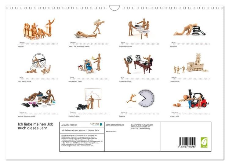 Produktbild: Ich liebe meinen Job auch dieses Jahr (Wandkalender 2026 DIN A3 quer), CALVENDO Monatskalender