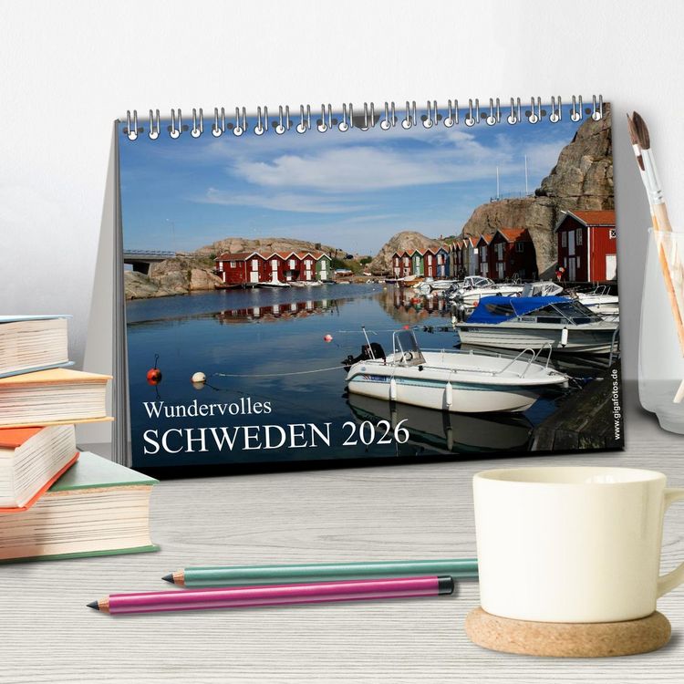 Produktbild: Wundervolles Schweden 2026 (Tischkalender 2026 DIN A5 quer), CALVENDO Monatskalender