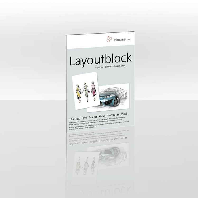 Produktbild: Hahnem&uuml;hle Papier Layout-Block f&uuml;r Comic & Illustration, DIN A 4, 75 g/m&sup2;