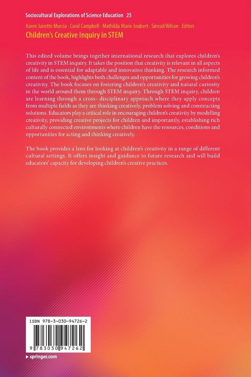 Produktbild: Children&rsquo;s Creative Inquiry in STEM
