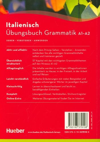 Produktbild: Italienisch &ndash; &Uuml;bungsbuch Grammatik A1-A2