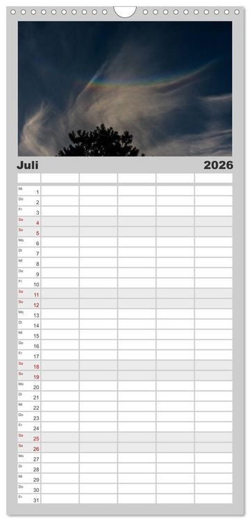 Produktbild: Familienplaner 2026 - Licht des Nordens mit 5 Spalten (Wandkalender, 21 x 45 cm) CALVENDO