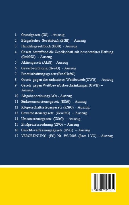 Produktbild: Wirtschafts- und Steuergesetze