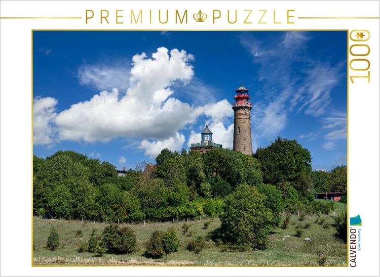 Produktbild: CALVENDO Puzzle Ein Blick auf die Leuchtt&uuml;rme am Kap Arkona | 1000 Teile Lege-Gr&ouml;&szlig;e 64x48cm Foto-Puzzle f&uuml;r gl&uuml;ckliche Stunden