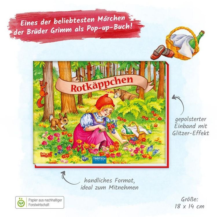 Produktbild: Tr&ouml;tsch M&auml;rchenbuch Pop-up-Buch Rotk&auml;ppchen