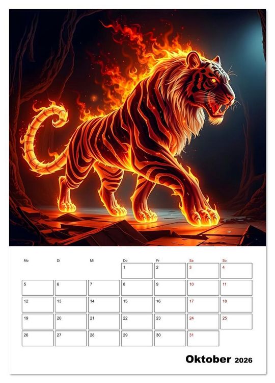 Produktbild: Majest&auml;tische K&ouml;nige der Wildnis (hochwertiger Premium Wandkalender 2026 DIN A2 hoch), Kunstdruck in Hochglanz