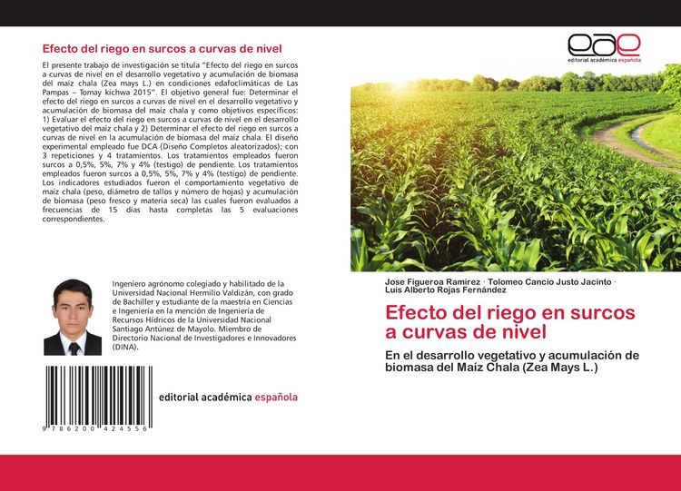 Produktbild: Efecto del riego en surcos a curvas de nivel