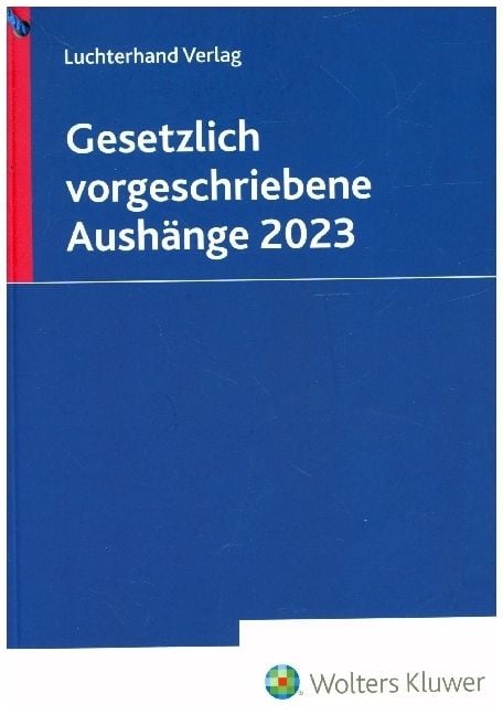 Produktbild: Gesetzlich vorgeschriebene Aush&auml;nge 2023
