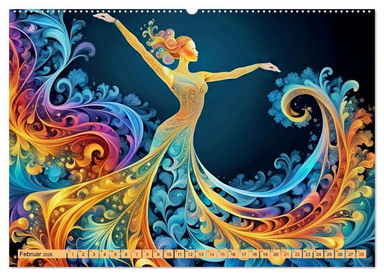 Produktbild: Wundervolle Tanzschwingungen (Wandkalender 2026 DIN A2 quer), CALVENDO Monatskalender