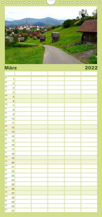 Produktbild: Familienplaner Malerisches Murgtal (Wandkalender 2022 , 21 cm x 45 cm, hoch)