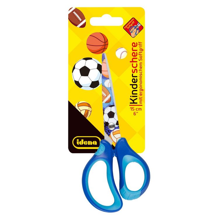 Produktbild: Idena Schere Ball mit Softgriff blau 15cm