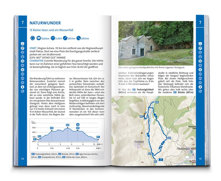Produktbild: KOMPASS Wanderf&uuml;hrer Peloponnes, 55 Touren
