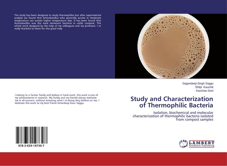 Produktbild: Study and Characterization of Thermophilic Bacteria