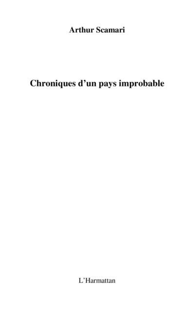 Produktbild: Chroniques d'un pays improbable