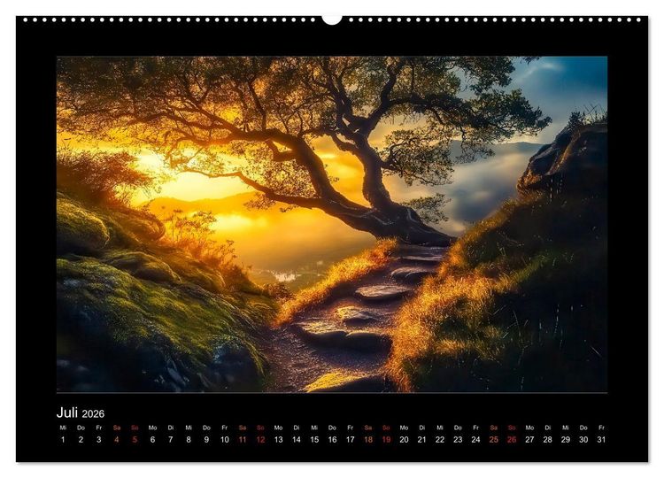 Produktbild: Abenteuerliche Wege (hochwertiger Premium Wandkalender 2026 DIN A2 quer), Kunstdruck in Hochglanz