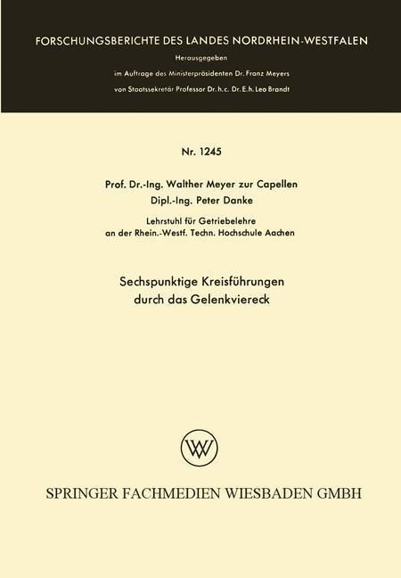 Produktbild: Sechspunktige Kreisf&uuml;hrungen durch das Gelenkviereck