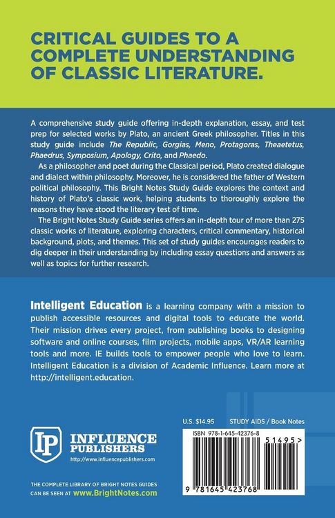Produktbild: Study Guide to The Republic and Other Works by Plato