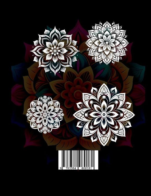 Produktbild: Schwarzes Mandala Malbuch