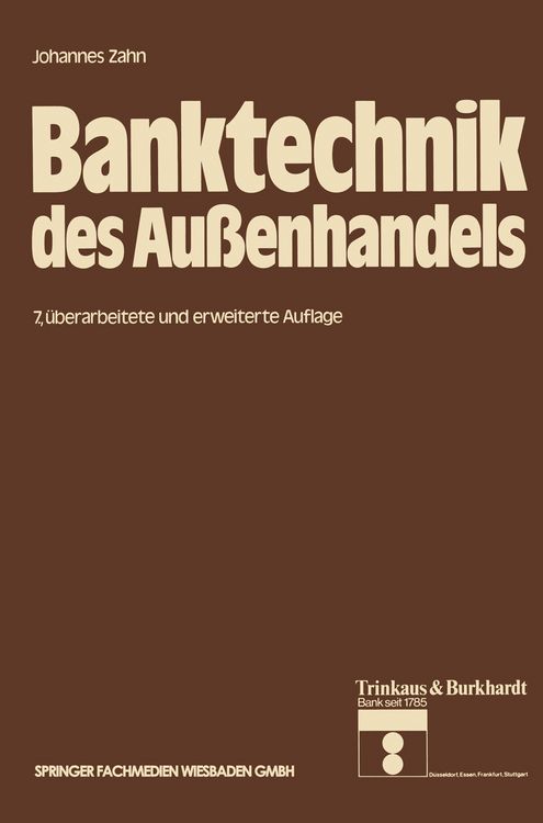 Produktbild: Banktechnik des Au&szlig;enhandels